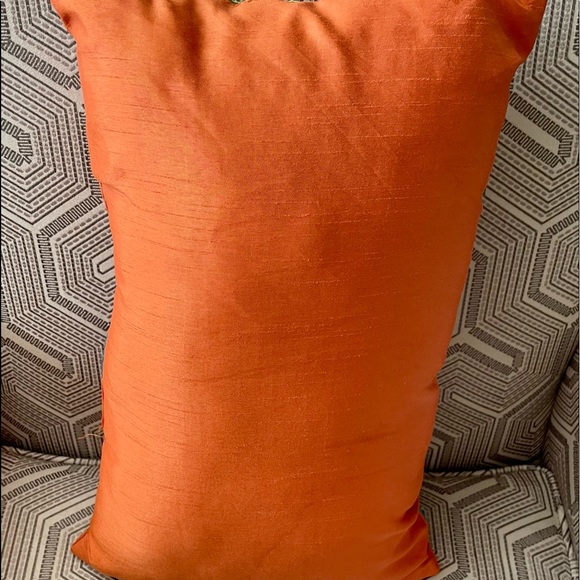 J by J Queen 12 X 20" Rectangular Boudoir Silk and Embroidered Throw Pillow - Picture 5 of 5